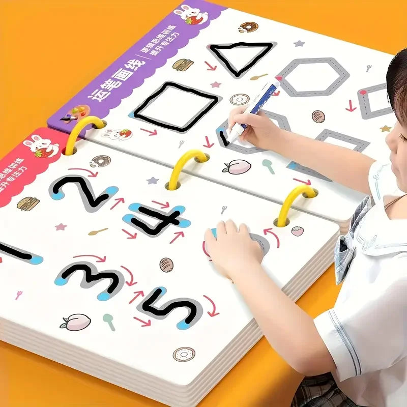 Reusable Writing Workbook for Kids – Drawing & Learning Activity Book