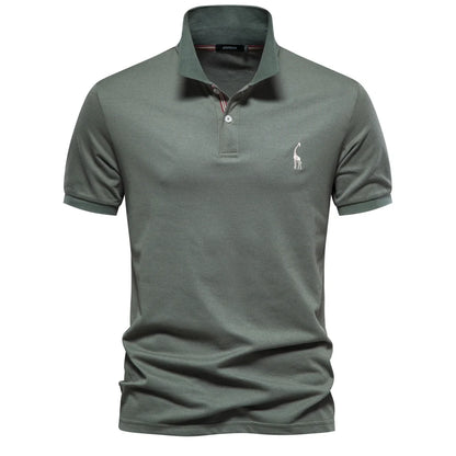 Men's Polo Shirts Cotton Short Sleeve Casual Polo Shirt
