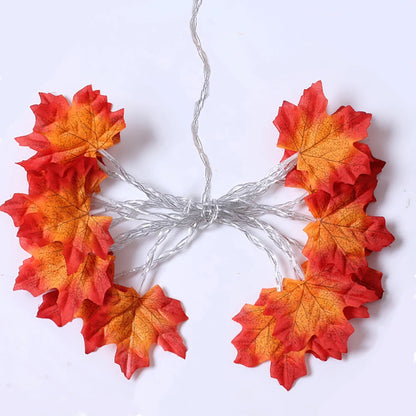 Halloween Maple Leaf String Lights 2/3/6M Garland Decoration