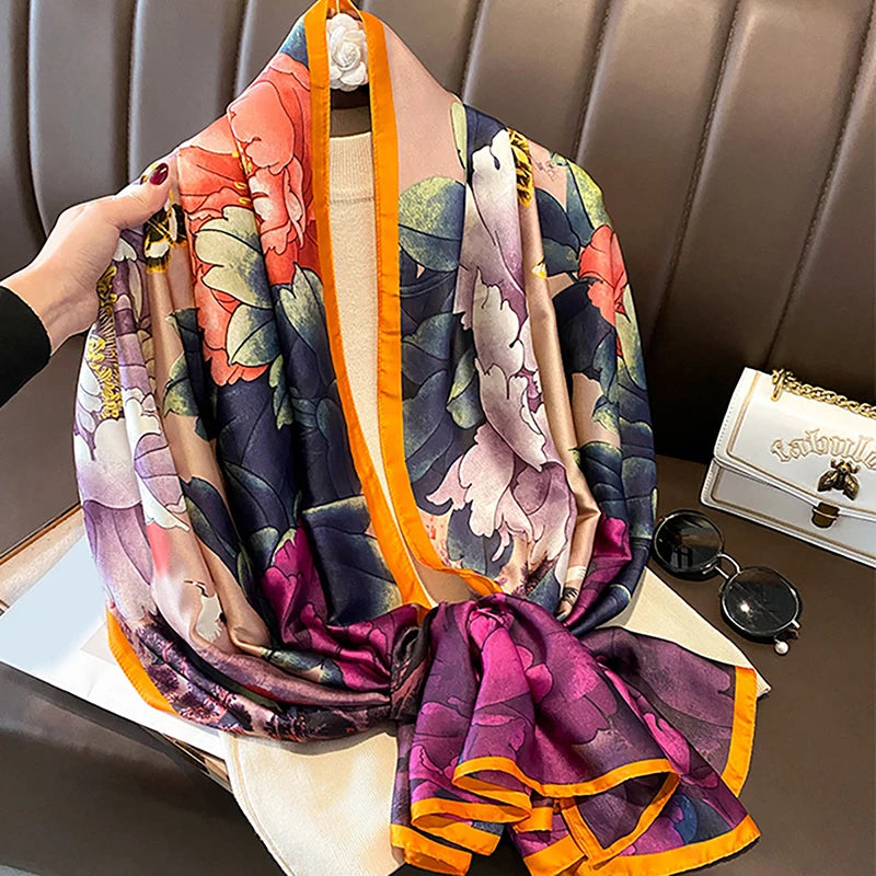 Women's Polyester Scarf, Soft Long Shawl for Beach & Everyday Wear