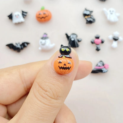 Halloween Nail Art Charms, 20Pcs 3D Resin Nail Decorations