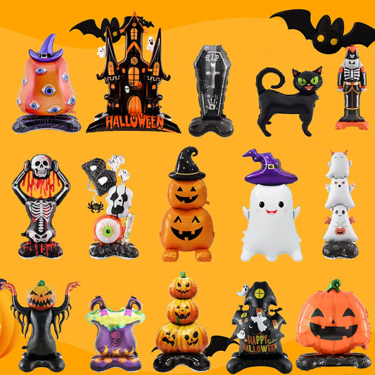 Halloween Balloon Decorations, Giant Ghost Skull Pumpkin Balloon
