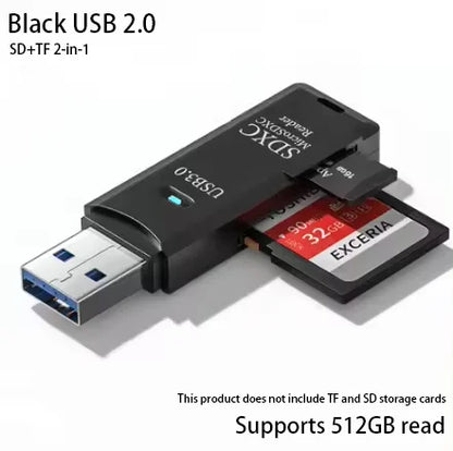 USB 3.0 Card Reader for SD and Micro SD TF Memory Cards