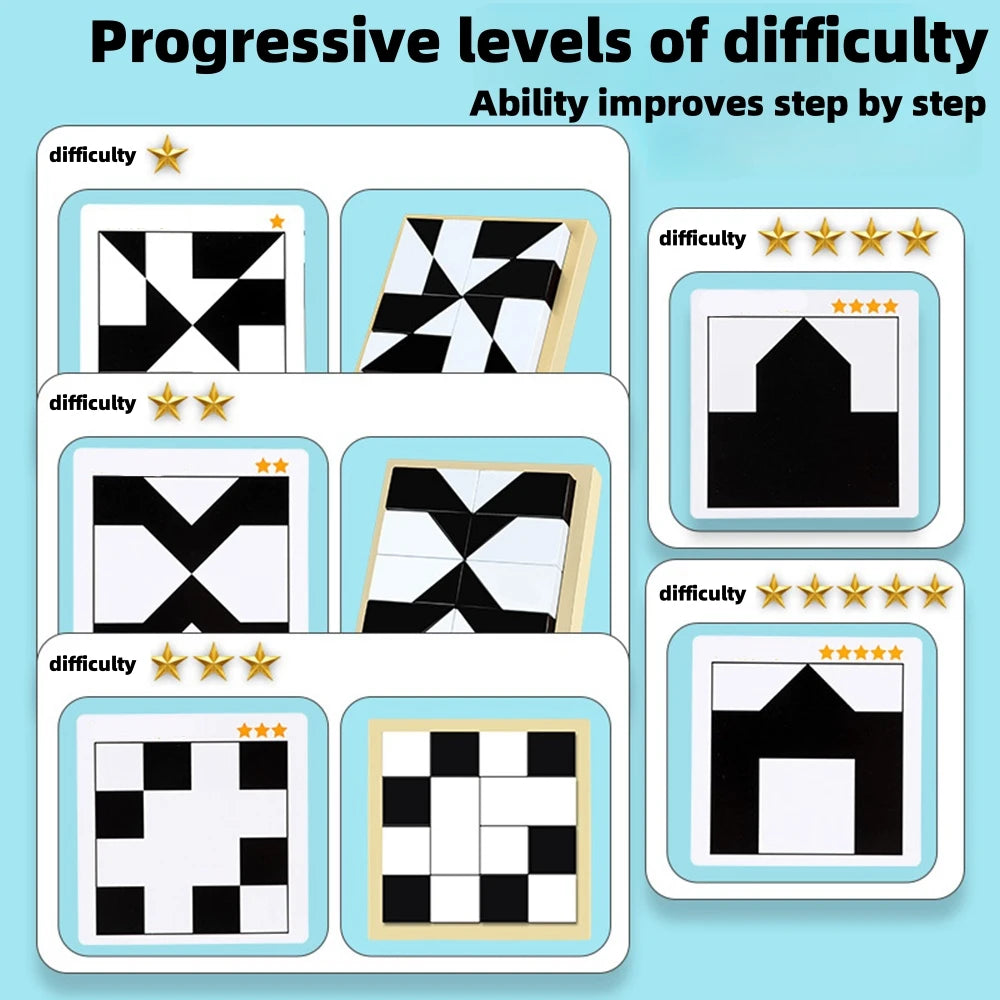 Tangram Puzzle for Kids Educational Spatial Thinking Board Game