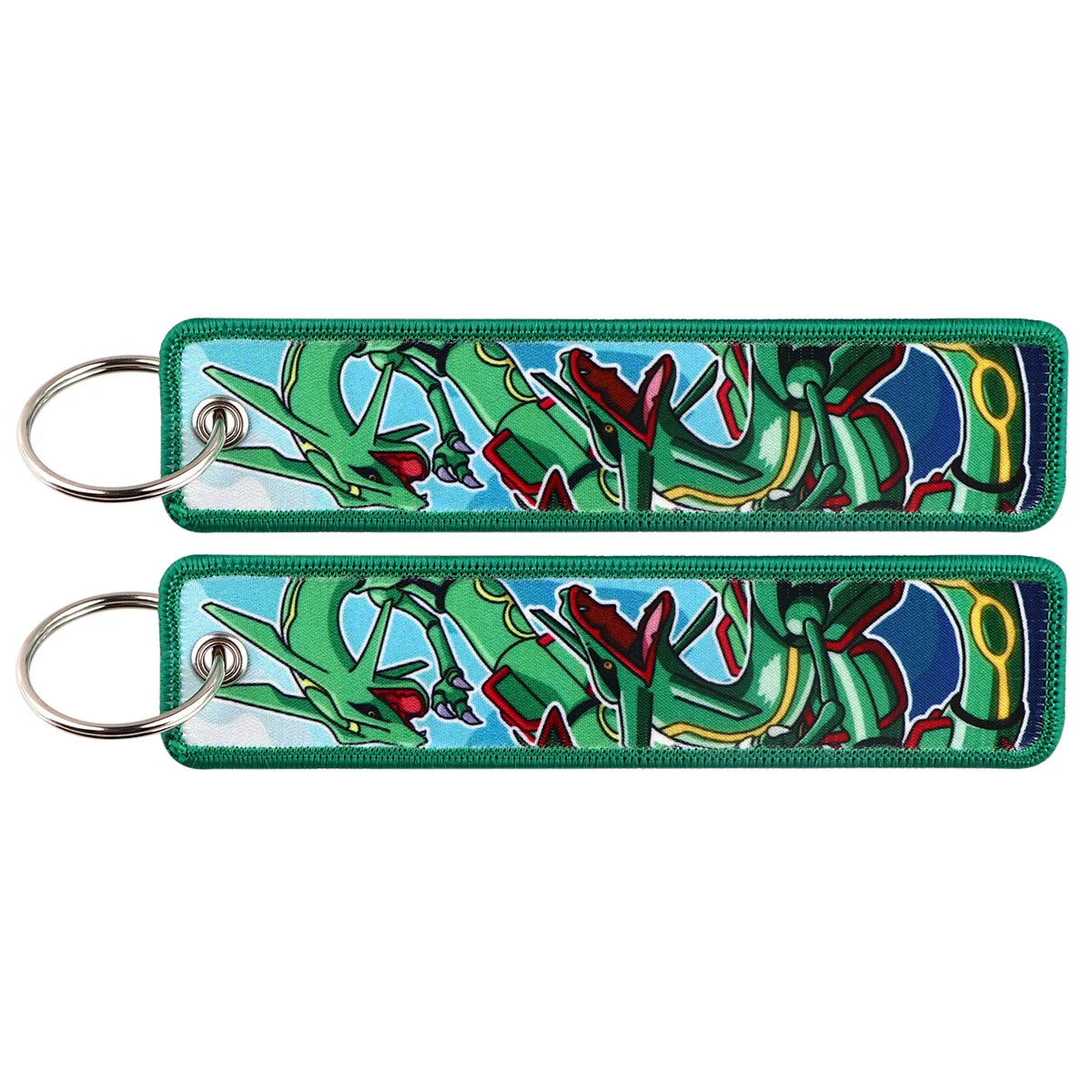 Embroidered Keychain Double-Sided Key Fob for Car & Motorcycle