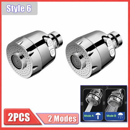 Kitchen Faucet Extender 360° Rotating Water Flow Adapter