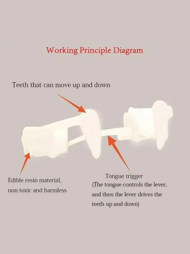 Vampire Fangs Plastic Halloween Costume Teeth for Parties