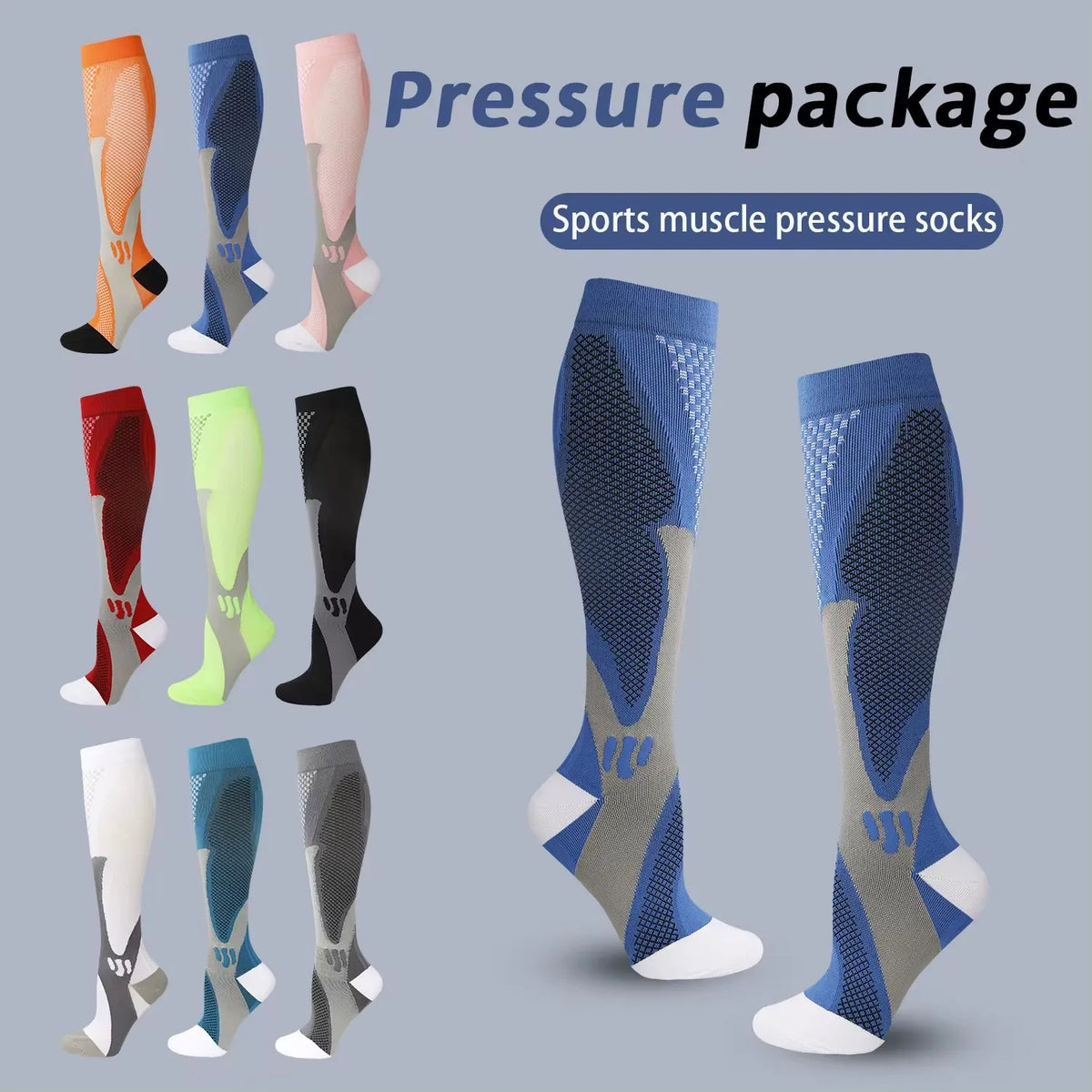Compression Socks, Men's Athletic Crew Socks for Sports