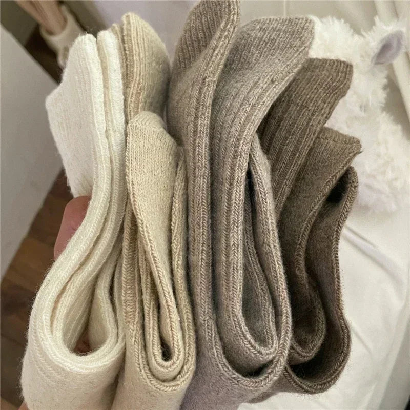 Women's Thermal Socks, Thick Wool Blend Warm Crew Socks