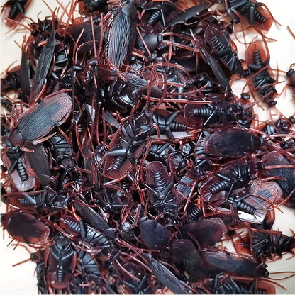 Fake Cockroach Toy 50PCS Realistic Halloween Prank Bugs