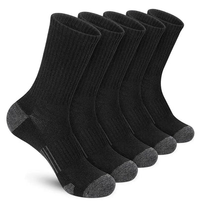 Men's Running Socks, 5 Pairs Breathable Sports Crew Socks