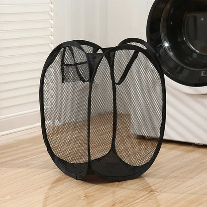 Collapsible Laundry Basket – Portable Mesh Clothes Hamper