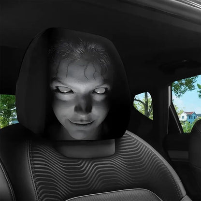 Car Headrest Covers 2-Pack Horror Print Universal Seat Protection