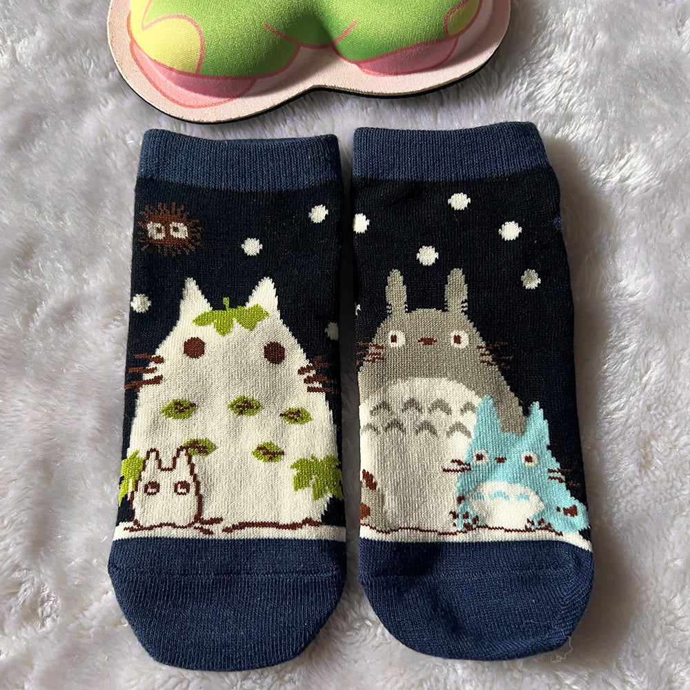 Women's Cartoon Ankle Socks – Cute Cotton Blend Low-Cut Socks
