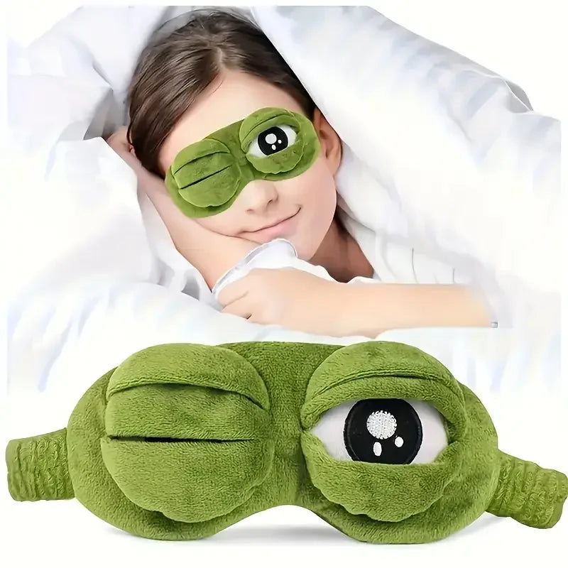 3D Sleep Mask Soft Plush Light Blocking Adjustable Eye Cover