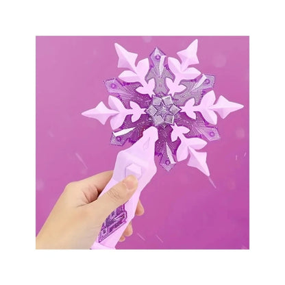 Light Up Wand Toy for Kids, Glowing Princess Snowflake Wand