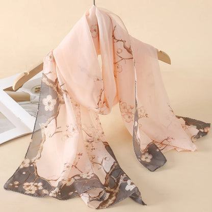 Chiffon Scarf for Women, 50×160cm Lightweight Summer Shawl