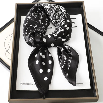 Women's Square Scarf 70x70cm Satin Print Wrap