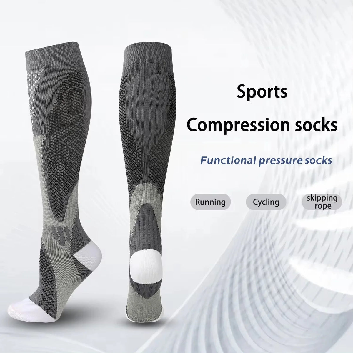 Compression Socks, Men's Athletic Crew Socks for Sports
