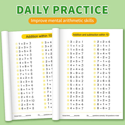Math Workbook for Kids Addition & Subtraction Practice