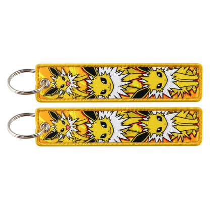 Embroidered Keychain Double-Sided Key Fob for Car & Motorcycle