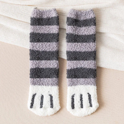 Women's Winter Socks Coral Velvet Warm Fuzzy Floor Socks 2-Pair