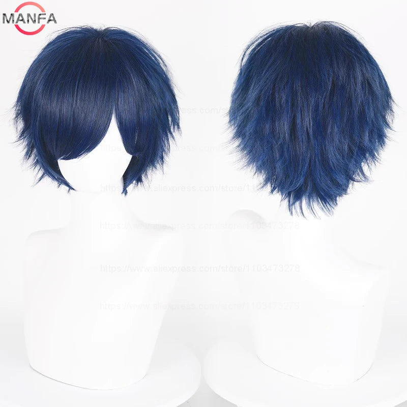 Short Cosplay Wig – 30cm Straight Heat Resistant Synthetic Hair
