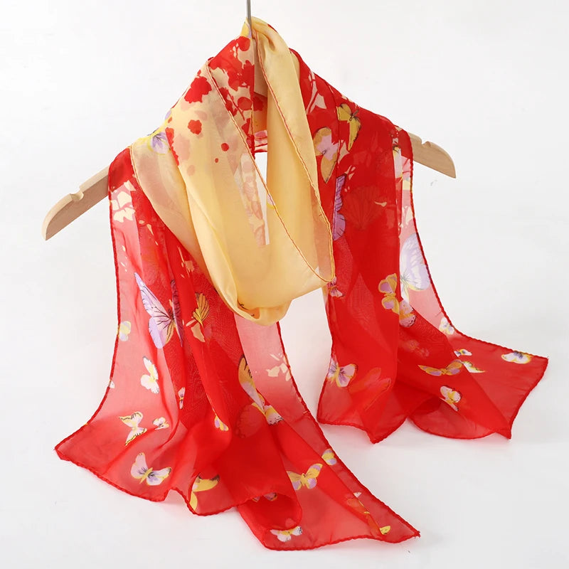 Chiffon Scarf for Women, 50×160cm Lightweight Summer Shawl