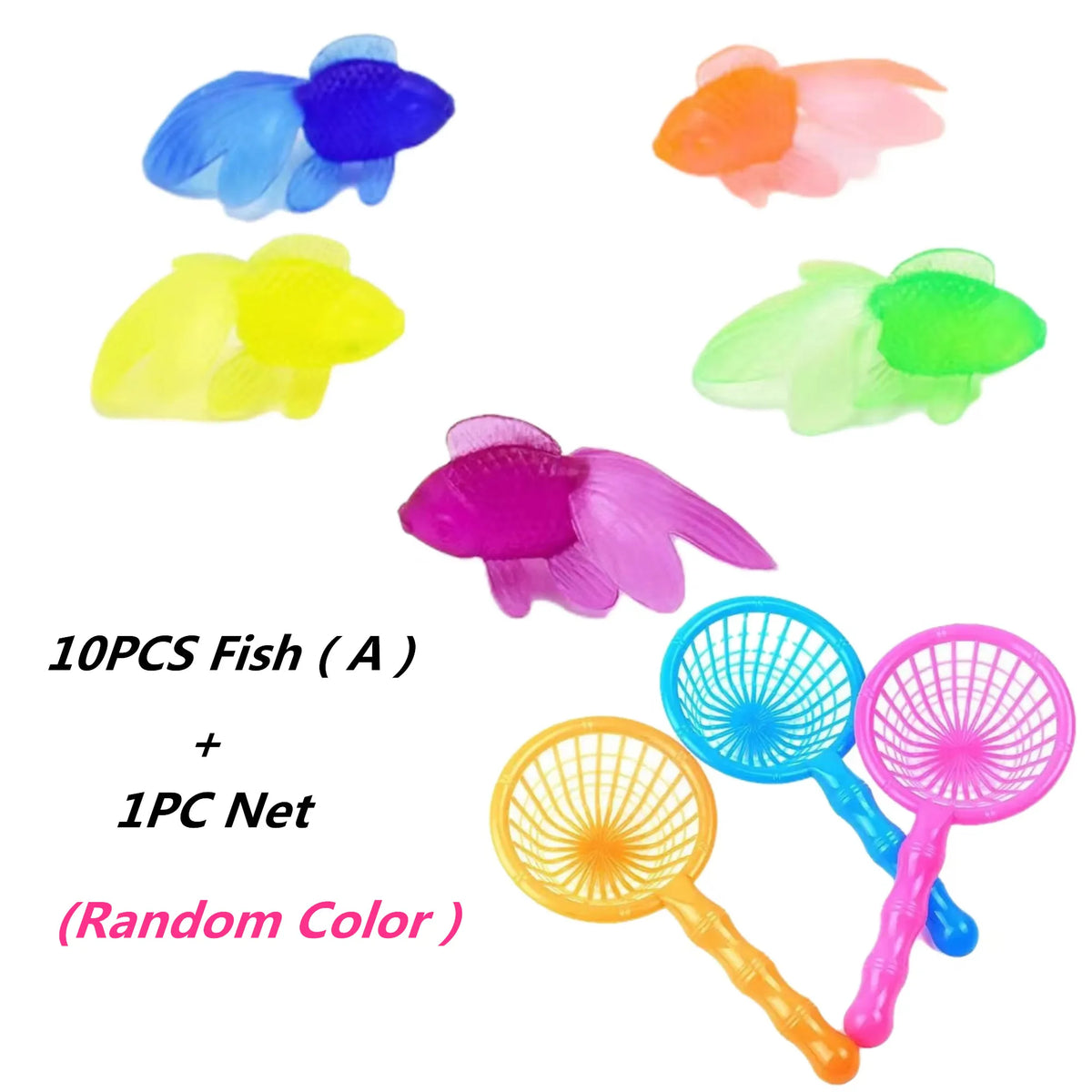 10PCS Goldfish Bath Toys – Floating Fish Water Play Set for Kids