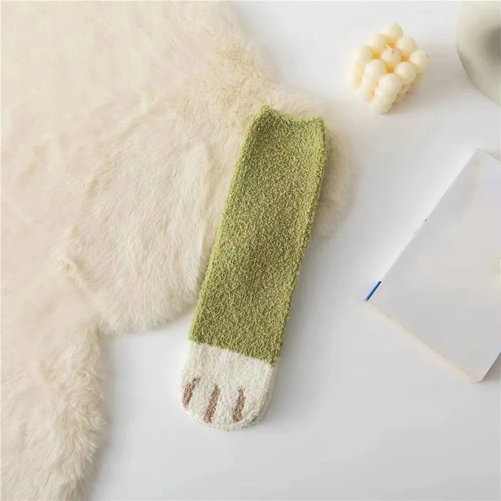 Women's Winter Socks Coral Velvet Warm Fuzzy Floor Socks 2-Pair