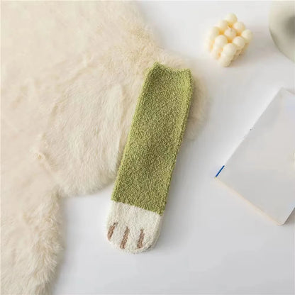 Women's Winter Socks Coral Velvet Warm Fuzzy Floor Socks 2-Pair