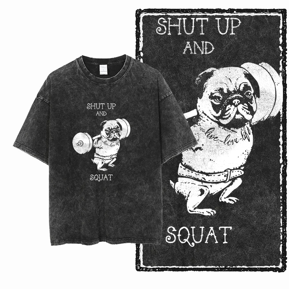 Men’s Graphic T-Shirt Acid Washed Cotton Streetwear