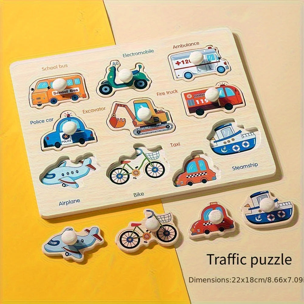 Wooden Shape Puzzle Board for Shape Matching and Learning