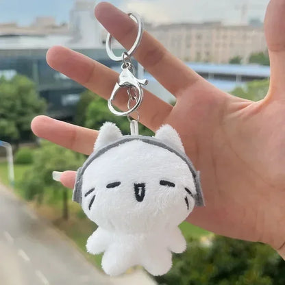Plush Cat Keychain Cute Cartoon Bag Charm Backpack Pendant