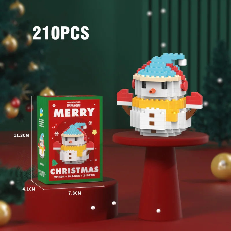 Christmas Building Blocks Set, Micro DIY Holiday Decoration Toy