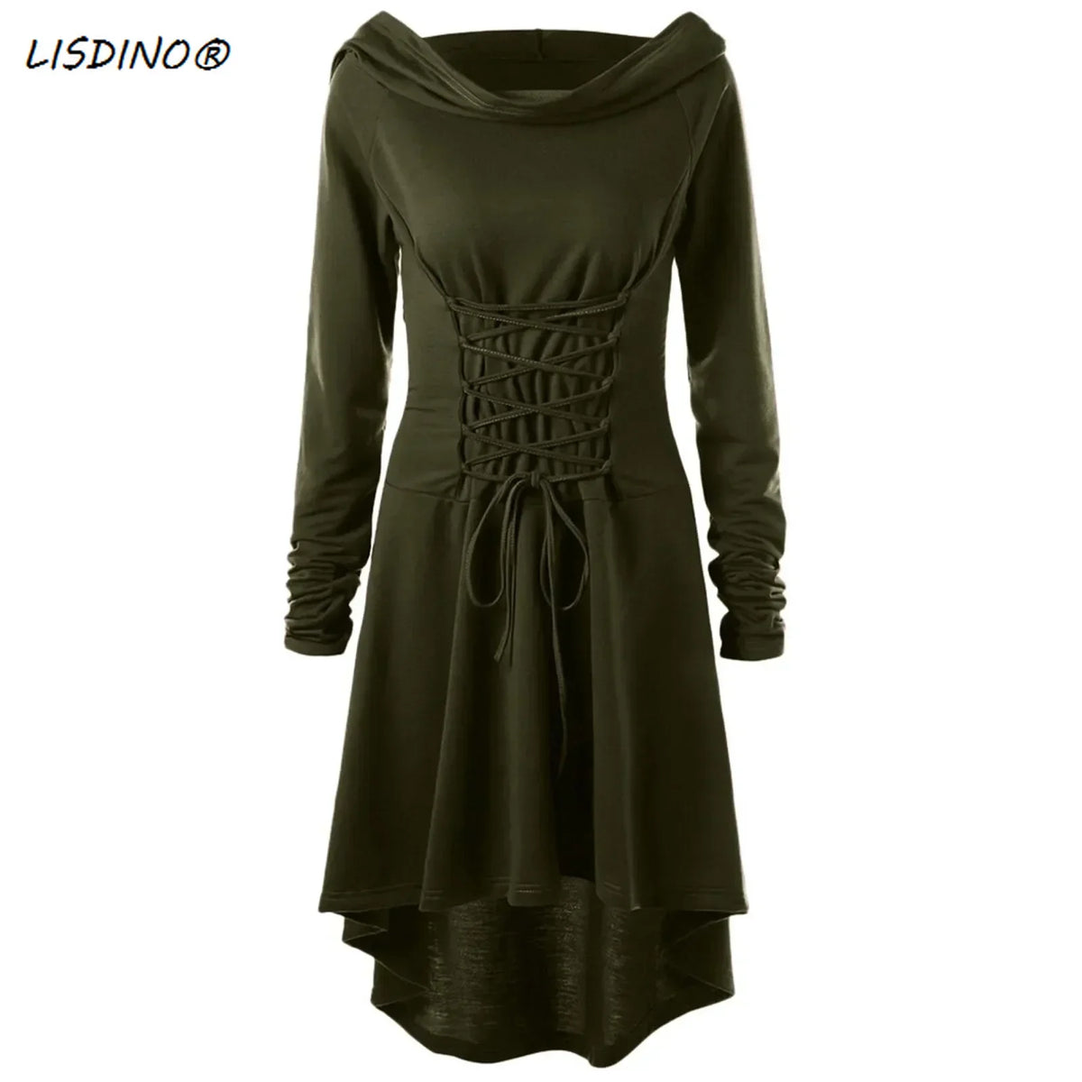 Medieval Costume Dress Hooded Archer Renaissance Halloween Outfit