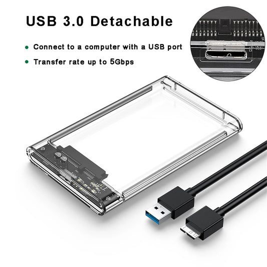 2.5 Inch HDD Enclosure USB 3.0 SATA SSD Hard Drive Case