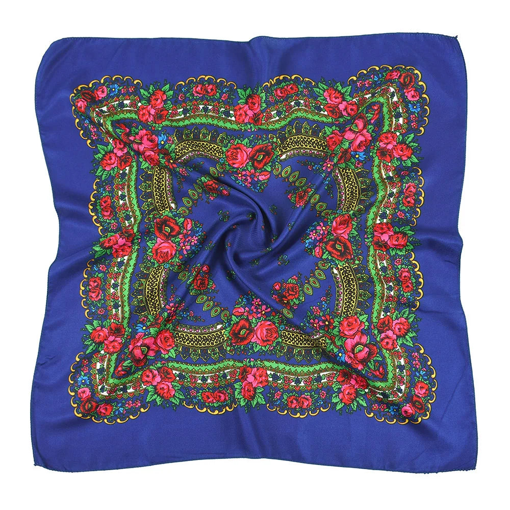 Women's Square Scarf, 70×70cm Printed Head Scarf and Bandana
