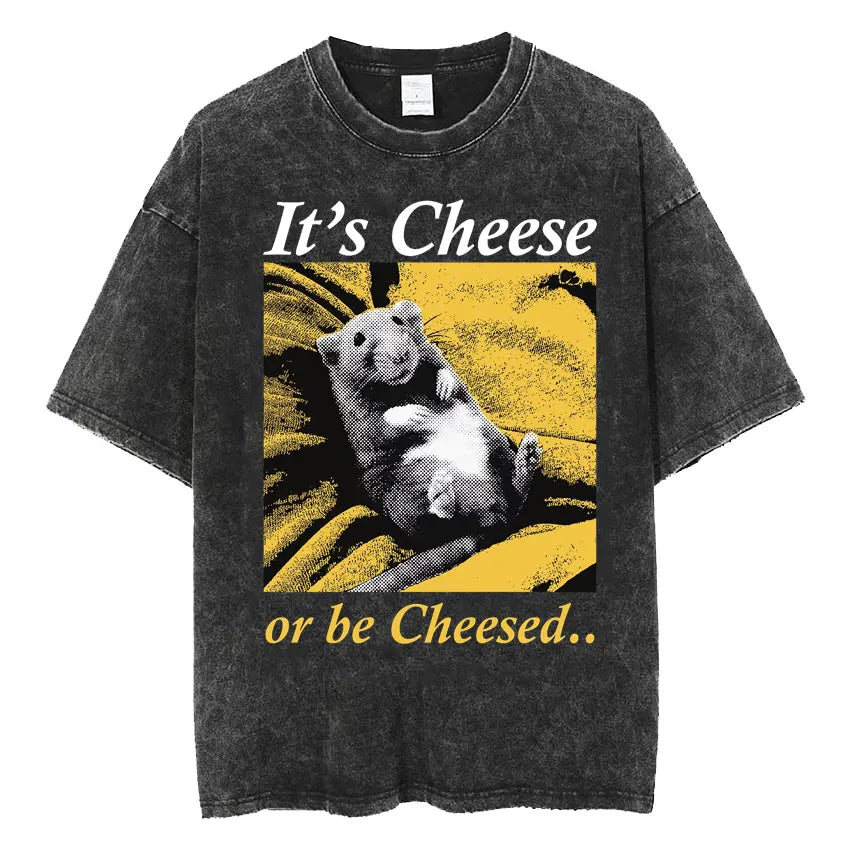 Men’s Oversized T-Shirt Retro Washed Funny Graphic Print