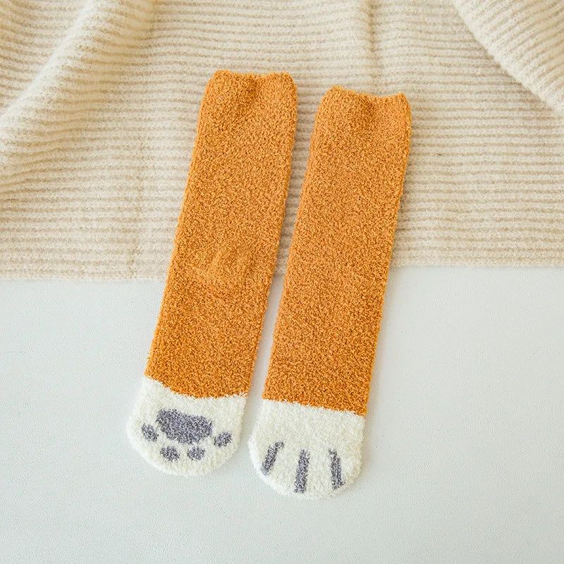 Women's Winter Socks Coral Velvet Warm Fuzzy Floor Socks 2-Pair