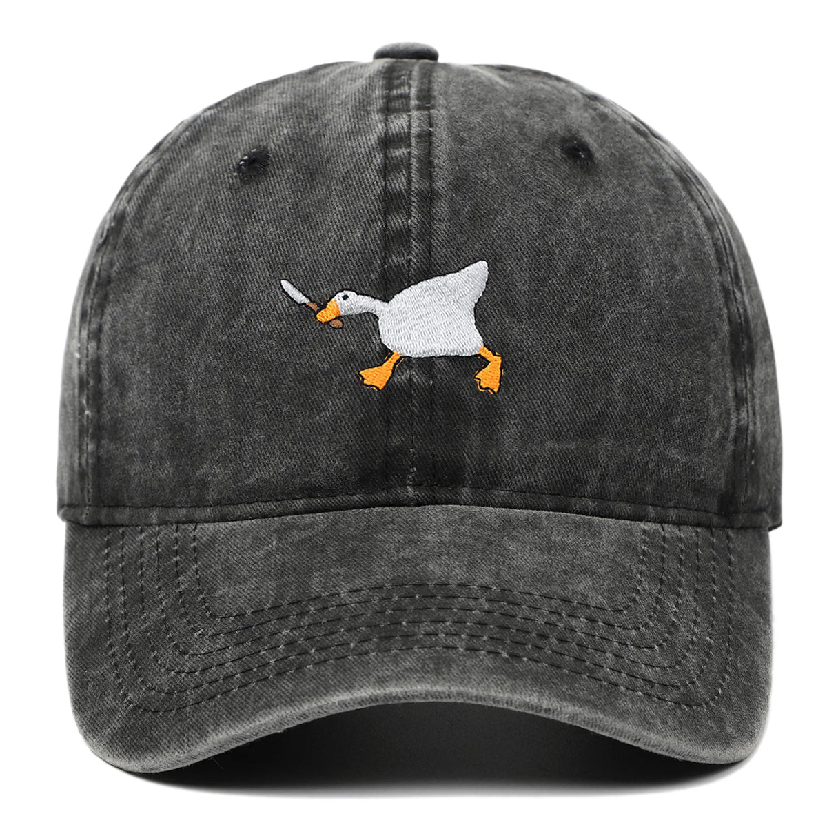 Embroidered Baseball Cap with Goose Design for Men & Women