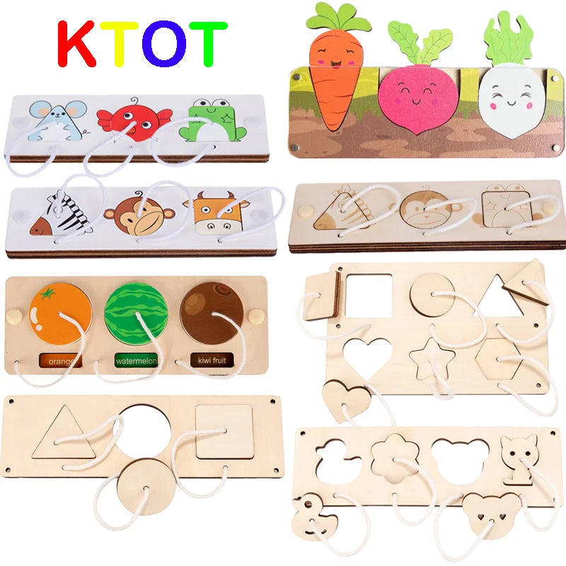 Montessori Busy Board Wooden Toddler Activity Board