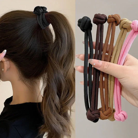 Elastic Hair Ties for Women Stretch Fabric Hair Bands 1-2pcs