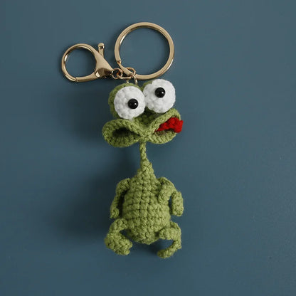 Duck Keychain Cute Crochet Animal Keyring Pair for Bags and Keys