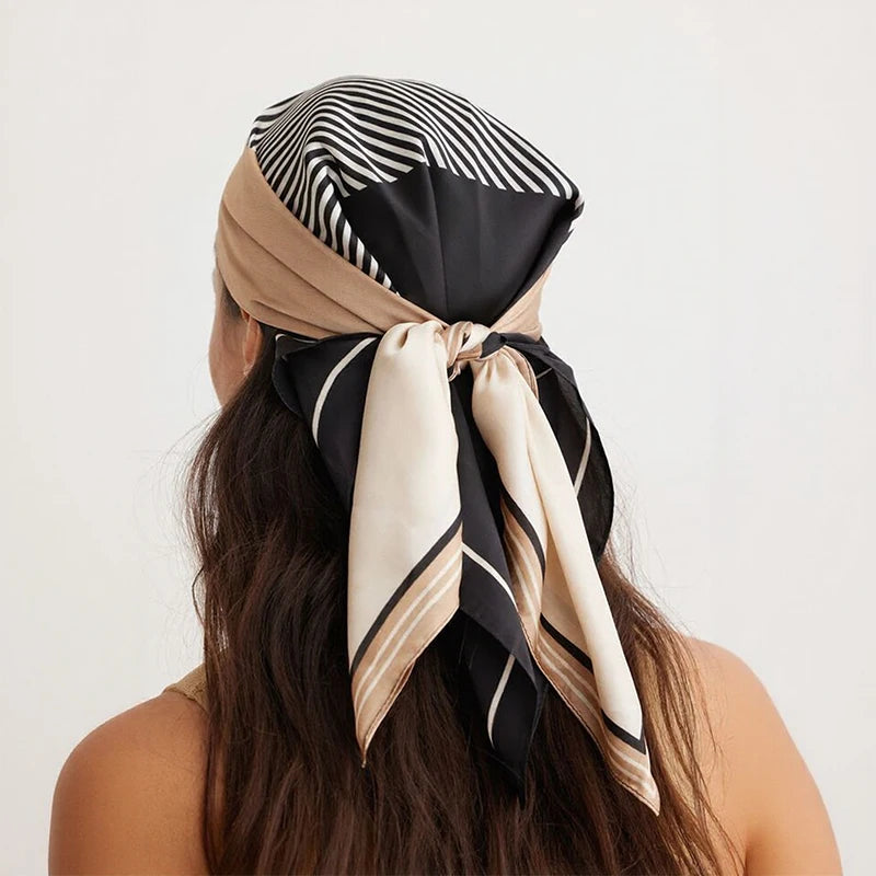 Women's Square Scarf 70x70cm Satin Print Wrap