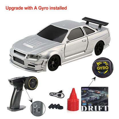 RC Drift Car 1:43 Scale 4WD Remote Control Racing Car RTR