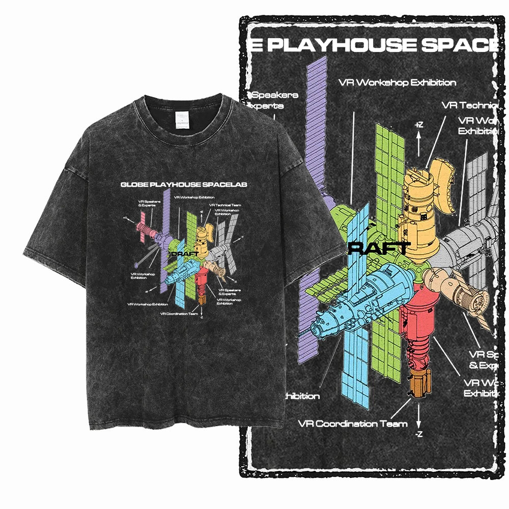 Space T Shirt for Men  Astronaut Graphic Cotton Tee