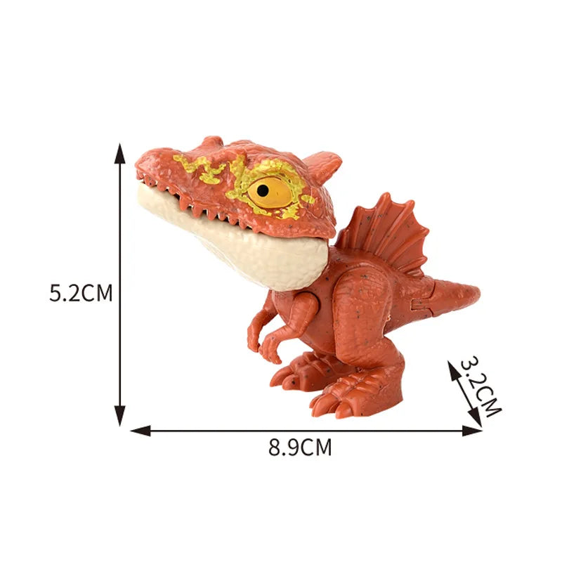 Dinosaur Finger Toy for Kids, Interactive Triceratops & T-Rex Model