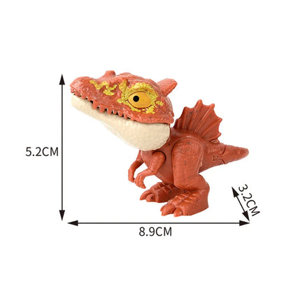 Dinosaur Finger Toy for Kids, Interactive Triceratops & T-Rex Model