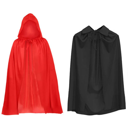 Vampire Costume Cloak Reversible Red Black Halloween Cape